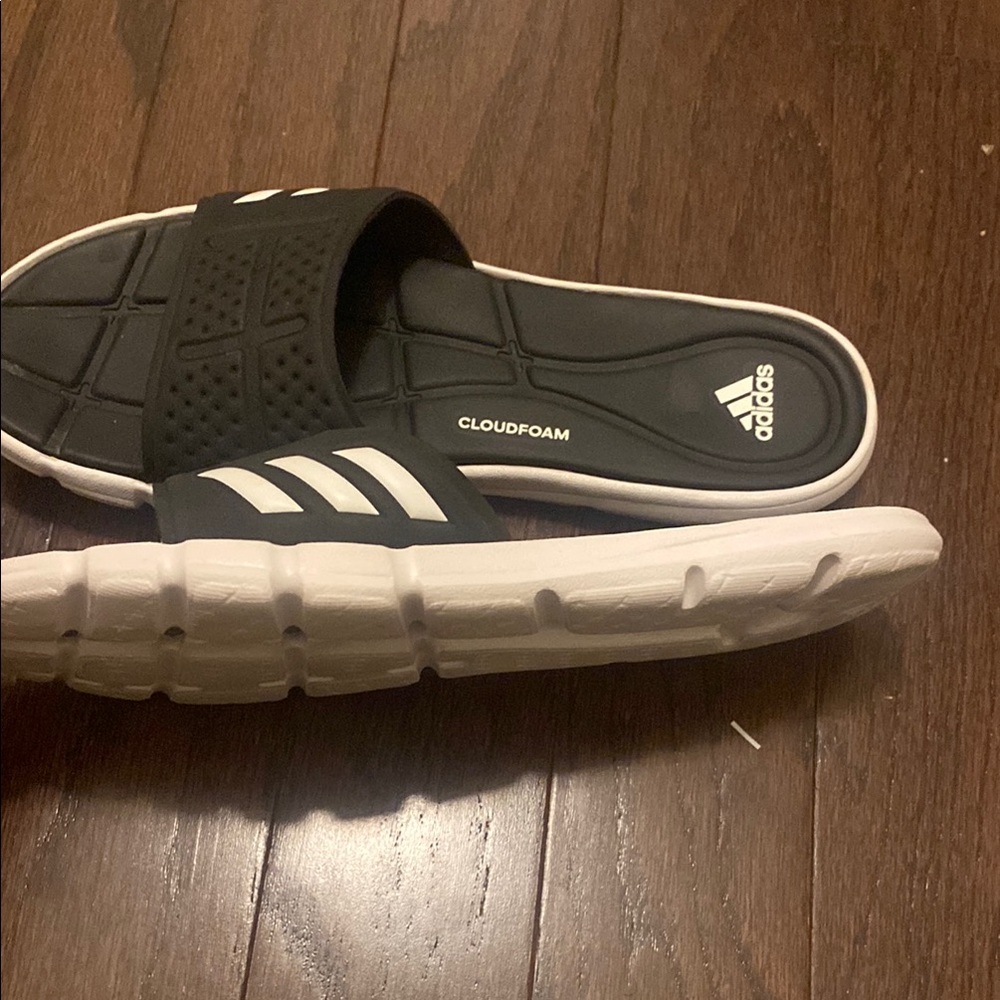 Adidas Black Cloudfoam Slides View 4